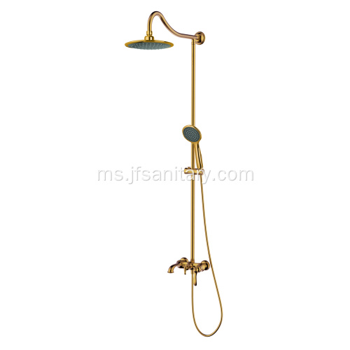 Hot Sell Brass Rain Shower Set Gold Combo